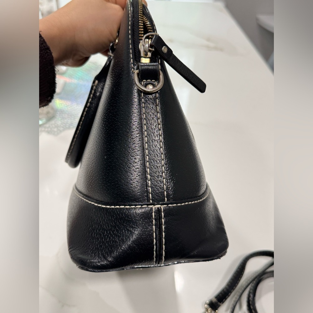 kate spade Black Pebbled Leather Satchel with Removable Strap - Picture 4 of 5